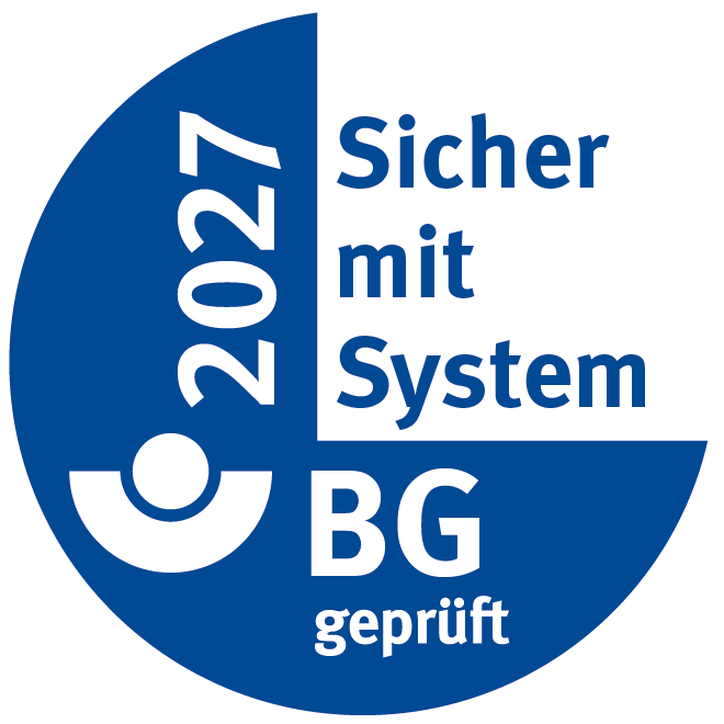 BG geprüft "Sicher mit System" 2027